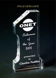 Custom No.1 Award optical crystal award trophy., 5