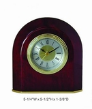 Custom Pino Finish Beveled Arch Alarm Clock, 5.25