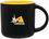 Custom 14 Oz. Minolo Mug With Matte Black Outside/ Glossy Yellow Interior, 3 5/8" H X 5 1/8" W, Price/piece