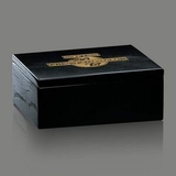 Custom Rectangle Genuine Black Marble Box