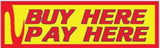 Blank 10' Multi-Colored Vinyl Message Banner (Buy Here Pay Here)