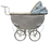 Custom Full Color Plain Baby Buggy Magnet (1-3 Sq. In.), Price/piece