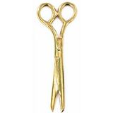 Blank Gold Scissors Lapel Pin, 1 3/8