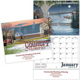 Custom Country Memories Stitched Wall Calendar, 10.375