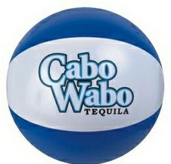 Custom 9" Blue & White Inflatable Beach Ball