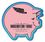 Custom TuffMag Stock Pig Shaped Magnet (2.937"x2.75"), Price/piece