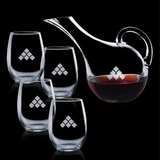 Custom 60 Oz. Medford Carafe with 4 Stanford Wine Glass