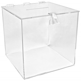 Custom Medium Clear Economy Ballot Box - 8