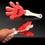 Custom 7" Hand Clapper - Red & White, Price/piece