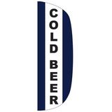 Blank Cold Beer 3' x 10' Flutter Feather Flag