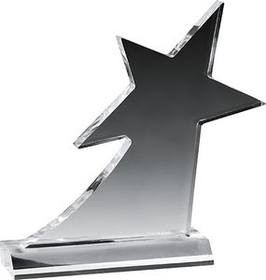 Custom Clear Shooting Star Award (8"x 8"x 3/4") PhotoImage