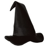 Custom Satin Soft Black Witch Hat