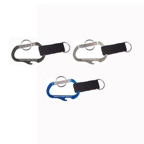 Custom Carabiner with Bottle Opener and Strap, 3" W x 1 7/8" H