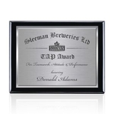 Custom Oakleigh Black Plaque w/ Silver TexEtch Plate (8