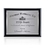 Custom Oakleigh Black Plaque w/ Silver TexEtch Plate (8"x10"), Price/piece