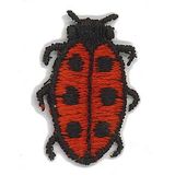 Custom Floral Embroidered Applique - Large Ladybug