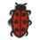 Custom Floral Embroidered Applique - Large Ladybug, Price/piece
