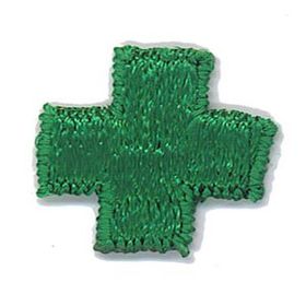 Custom Potpourri Embroidered Applique - Green Cross