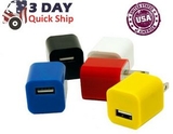 Custom USA Decorated Simple & Compact Single Port 1.1 Amp USB Wall Plug Charger, 2 3/4