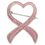 Blank Pink Glitter Heart Ribbon Pin, 1 1/2" H X 1" W, Price/piece