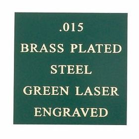 Custom Green Brass Plated Steel Engraving Sheet Stock (12"X24"X0.015")