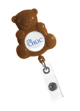 Custom Retract-A-Badge Teddy Bear Badge Holder