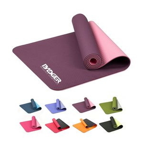 Custom Double Color TPE Yoga Mat, 72" L x 24" W x 0.24" H