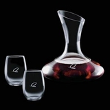 Custom 40 Oz. Edenvale Carafe & 2 Stanford Wine Glass