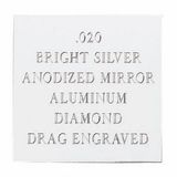 Custom Bright Anodized Silver Aluminum Engraving Sheet Stock (12