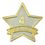 Blank Year Of Service Star Pin - 4 Year, 7/8" W, Price/piece