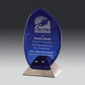 Custom Flame Art Glass Award (10 3/4"x5 3/4")