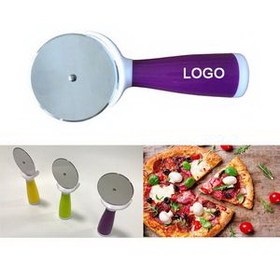 Custom Plastic Handle Pizza Cutter, 7 1/5" H x 1 1/2" W