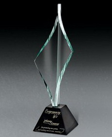 Custom Exclaim II Jade Glass Award