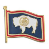 Blank Wyoming State Flag Pin, 1