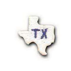 Custom State Shape Embroidered Applique - Texas