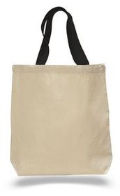 12 Oz. Natural Canvas Promo Bag W/ Bottom Gusset - Blank (15"X15"X3")