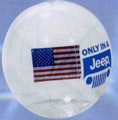 Custom Clear Ball With American Flag Insert /16"