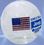Custom Clear Ball With American Flag Insert /16", Price/piece