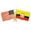 Blank Usa & Ecuador Flag Pin, 1 1/8" W X 1/2" H, Price/piece