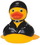 Blank Rubber Biker Duck, 3 1/4" L x 3" W x 3 1/8" H