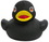 Blank Mini Rubber Black Duck, 2 1/2" L x 2 1/2" W x 2" H