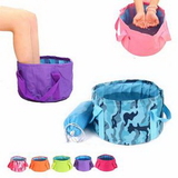 Custom Multi-function Travel Folding Bucket In Pouch, 12 1/5