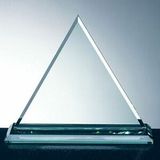 Custom Beveled Triangle Award w/ Slant Edge Base (Large) - Screened