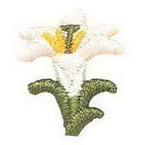 Custom Holiday Embroidered Applique - Easter Lily