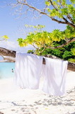 Custom Terry Velour Hemmed Beach Towel - White (8-1/2 Lbs. / Dozen)