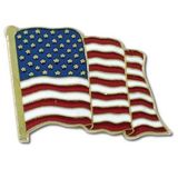 Blank American Flag Lapel Pin - Made in USA, 1