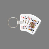 Key Ring & Full Color Punch Tag - Card Playing Hand (Kings)
