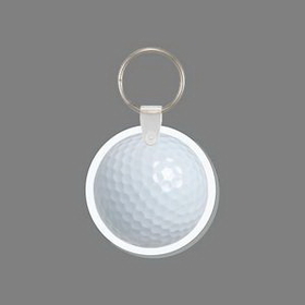 Key Ring & Full Color Punch Tag - Golf Ball
