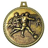 Custom Stock Medal w/ Rope Edge (Soccer Male) 2 1/4