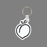 Key Ring & Punch Tag - Peach With Leaf (Left Side)